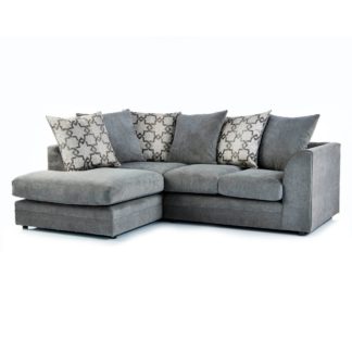 An Image of Washington Left Hand Fabric Corner Sofa Grey