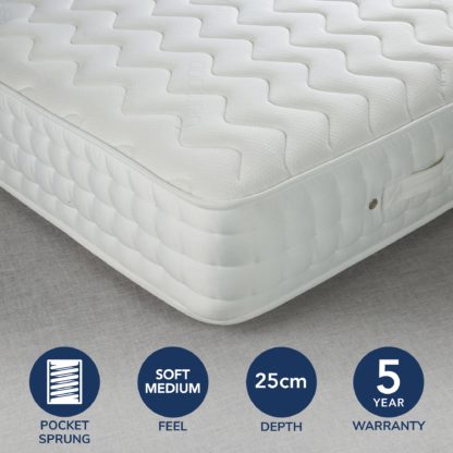 An Image of Fogarty Bamboo Anti Allergy 1200 Pocket Sprung Mattress White