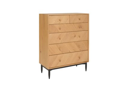 An Image of Ercol Monza 6 Drawer Chest Oak