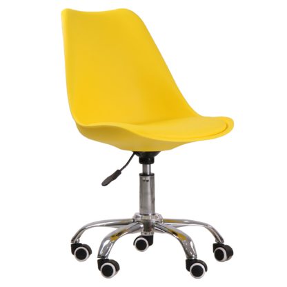 An Image of Orsen Swivel Office Chair Yellow