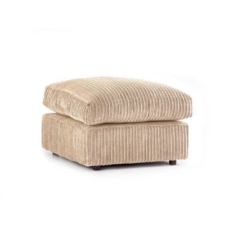 An Image of Champ Fabric Footstool Charcoal