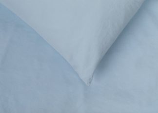 An Image of Heal's Washed Cotton Sky Blue Duvet Cover Super King