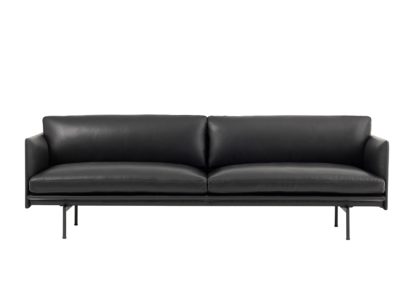 An Image of Muuto Outline 3 Seater Sofa Kvadrat Remix 163