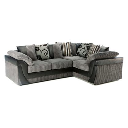 An Image of Lush Scatter Back Right Hand Corner Sofa Black