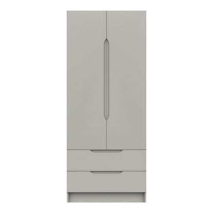 An Image of Legato 2 Door Combi Wardrobe Dark Grey