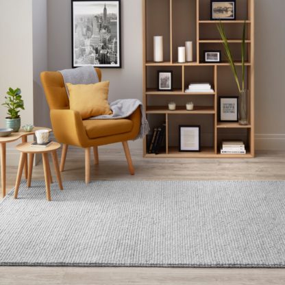 An Image of Pebble Wool Rug Grey