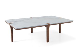 An Image of Wewood Corner Rectangular Coffee Table Walnut