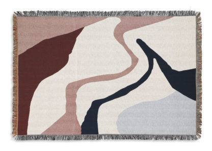 An Image of ferm LIVING Vista Throw Dark Blue