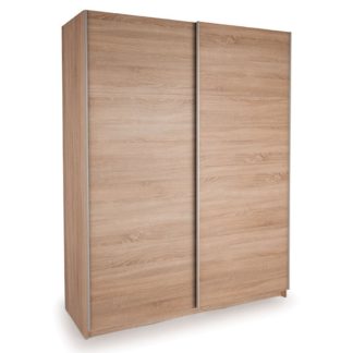 An Image of Ellum Oak Sliding Wardrobe Natural