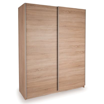 An Image of Ellum Oak Sliding Wardrobe Natural