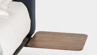 An Image of De La Espada Hepburn Bedside Table Walnut