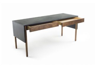 An Image of De La Espada Drape Desk Walnut