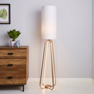 An Image of Robyn Dual Lit Integrated LED Floor Lamp White White