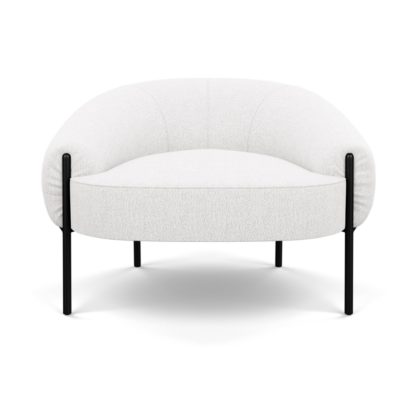 An Image of Heal's Isola Armchair Loop Boucle Polar Black Feet