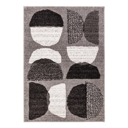 An Image of Elements Grey Alton Geometric Rug Grey
