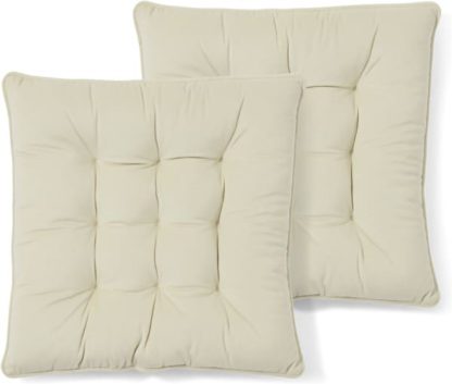 An Image of Julius Set of 2 Velvet Seat Pads, 40x40cm, Pale Taupe