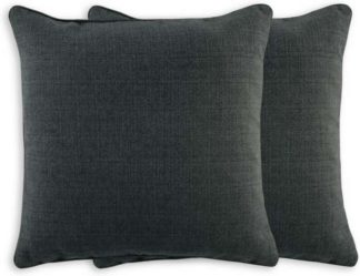 An Image of Marzia Set of 2 Cushions 44x44cm, Charcoal Grey
