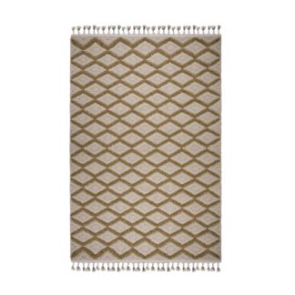 An Image of Zuri Ochre Berber Rug Cream and Yellow