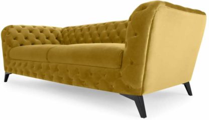 An Image of Sloan 3 Seater Sofa, Vintage Gold Velvet