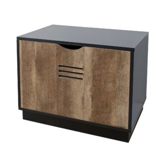 An Image of Black Wooden Blanket Box Black and Brown