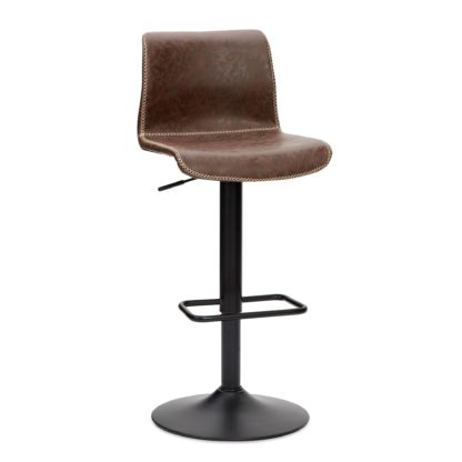 f9eec25f6dc79888d165ebc377626661bce0a5a2d359ee26cc80472a558cc606-1.jpg An Image of Venice Bar Stool Brown PU Leather Brown