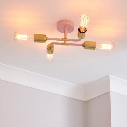 fa5cb2116c11b883511644e10a41136f398d5521488b59a0ec529a02c04c8edd-1.jpg An Image of Kacy Flush Ceiling Fitting Black