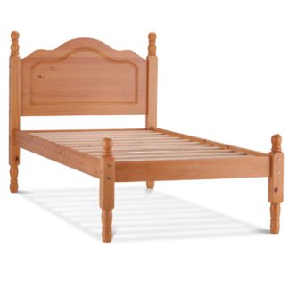 An Image of Sol Pine Bedstead Brown