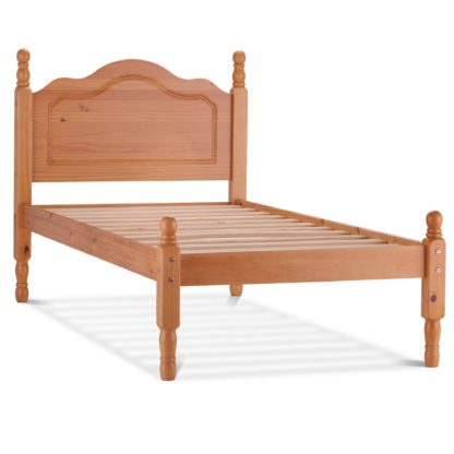 An Image of Sol Pine Bedstead Brown