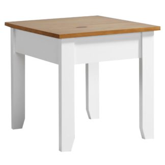 An Image of Ludlow White Lamp Table White and Brown