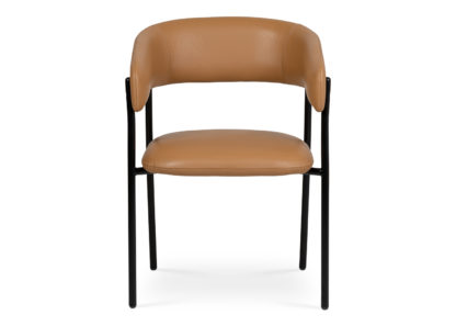 An Image of Heal's Neo Chair Tan Leather Black Leg