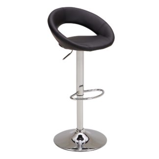 An Image of Knox Bar Stool Black PU Leather Black