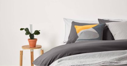 An Image of Alexia 100% Cotton Pair of Pillowcases, graphite UK