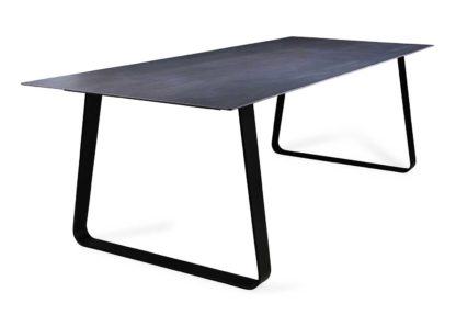 An Image of Ligne Roset Vilna Dining Table Grey Anthracite Top