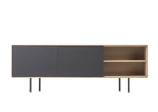 An Image of Gazzda Fina Sideboard 180 Black