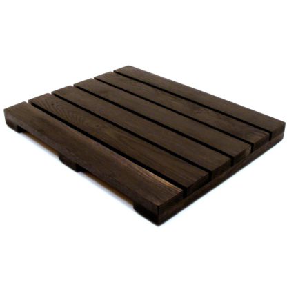 An Image of Wireworks Mezza Shower Mat Dark Oak