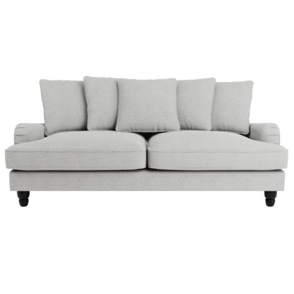 An Image of Beatrice Boucle Scatter Back 3 Seater Sofa Light Grey