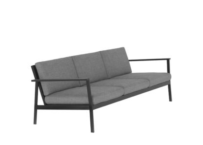 An Image of Case Eos Outdoor 3 Seater Sofa Black