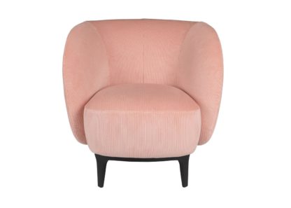 An Image of Ligne Roset Soufflot Armchair Corduroy Pink