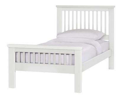 An Image of Argos Home Aubrey Single Bed Frame - White
