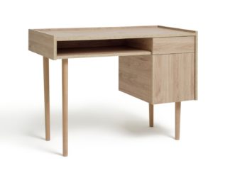 An Image of Habitat Skandi 1 Drawer Desk - Oak Effect