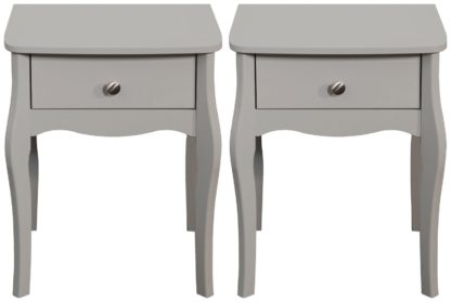 An Image of Amelie 2 Bedside Tables - Grey