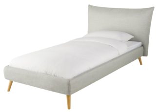 An Image of Habitat Marshmallow Single Bed Frame - Grey