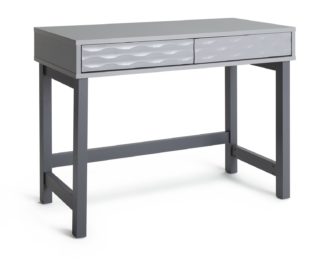 An Image of Habitat Zander 2 Drawer Desk - Grey Two Tone