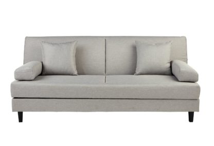 An Image of Habitat Chase Fabric Clic Clac Sofa Bed - Light Grey