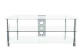 An Image of AVF Up To 65 Inch Glass TV Stand - Clear