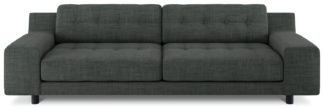 An Image of Habitat Hendricks 4 Seater Fabric Sofa - Charcoal