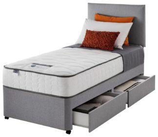 An Image of Silentnight Middleton 800Pkt Comfort 2Drw Single Divan -Grey