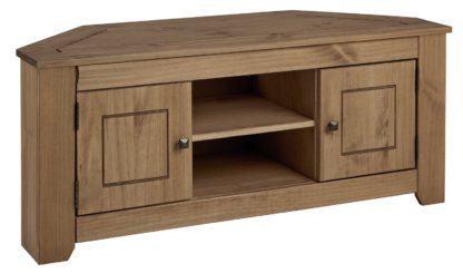 An Image of Argos Home Amersham Corner TV Unit - Dark Pine