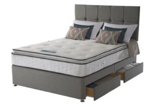 An Image of Sealy 1400 Pocket Memory Pillowtop 4 Drawer Double Divan