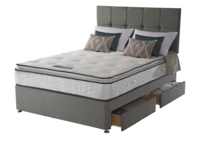 An Image of Sealy 1400 Pocket Memory Pillowtop 4 Drawer Double Divan